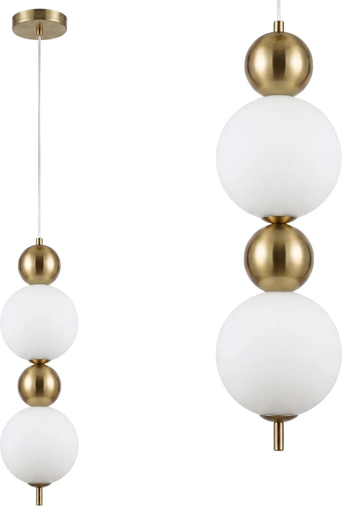 Lampada a sospensione a LED LHJ116-2CP oro spazzolato