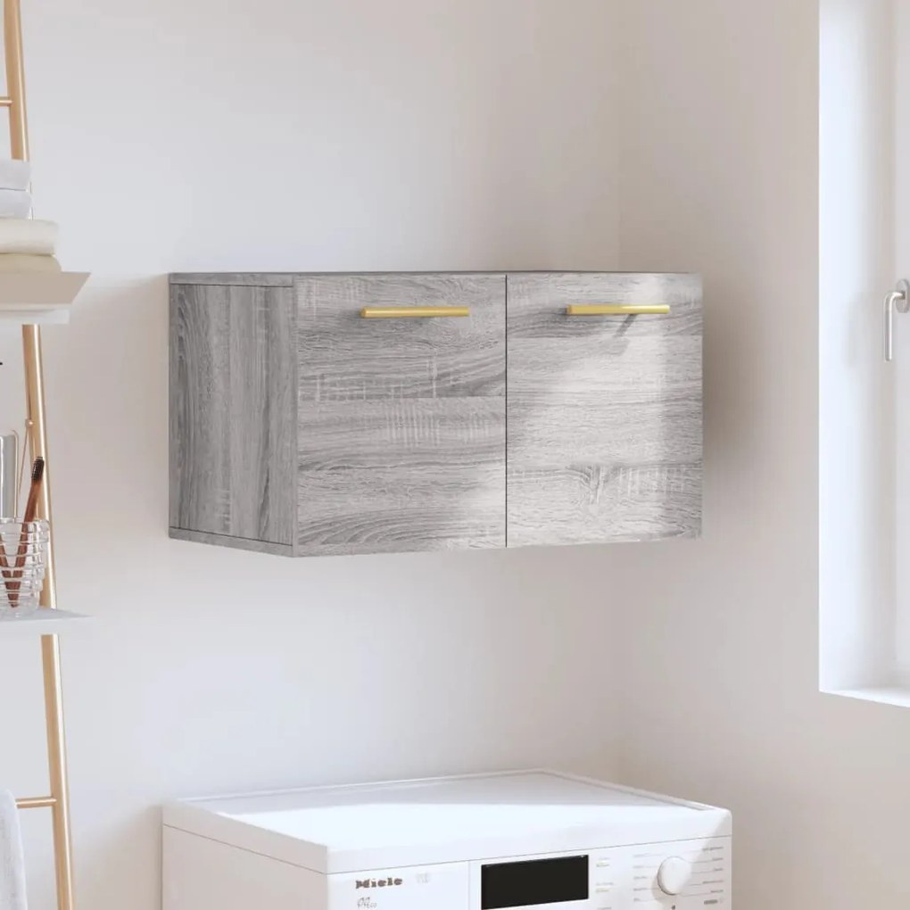Mobile A Parete Grigio Sonoma 60x36,5x35cm İn Legno Multistrato /
