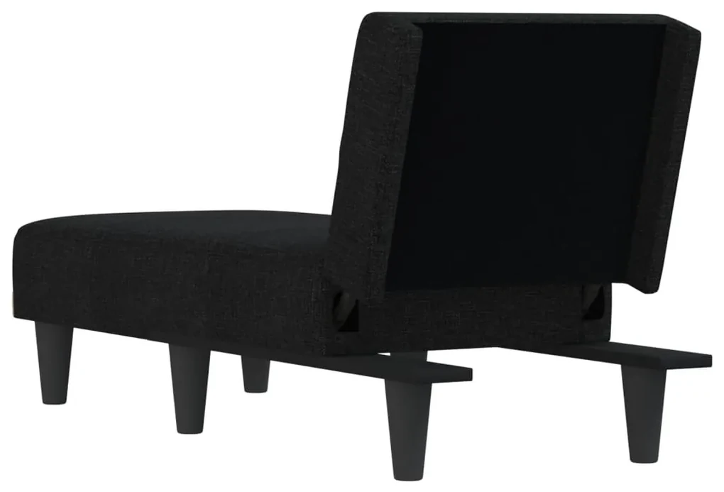 Chaise longue in tessuto nero