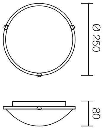 Redo 05-677 - Plafoniera VIRGINIA 1xE27/42W/230V diametro 25 cm bianco
