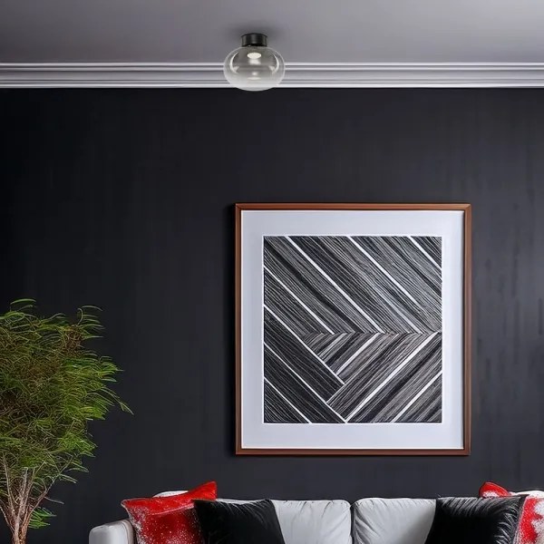 Plafoniera LED VASO LED/4W/230V diametro 18 cm nero/fumé