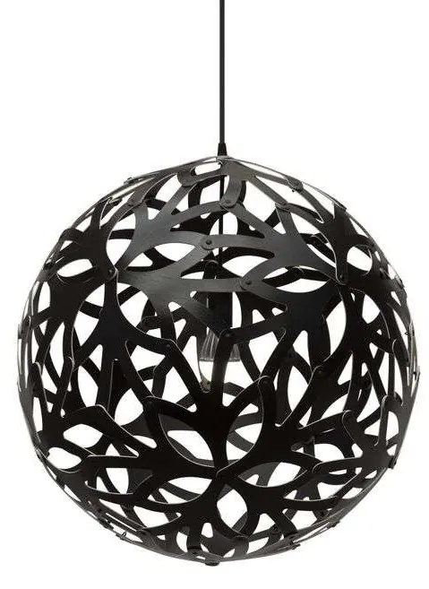 David Trubridge - Floral Lampada a Sospensione Ø80 Nero David Trubridge