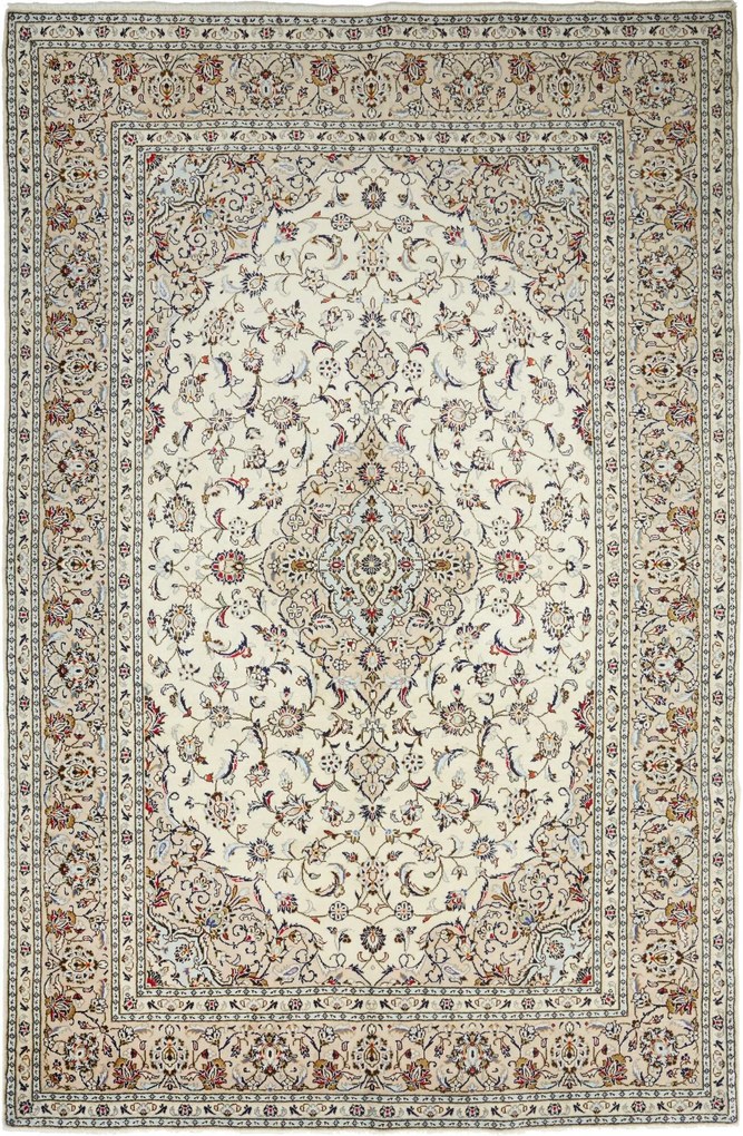 Kashan Tappeto persiano 200x300 Beige (Iran) Annodato A Mano