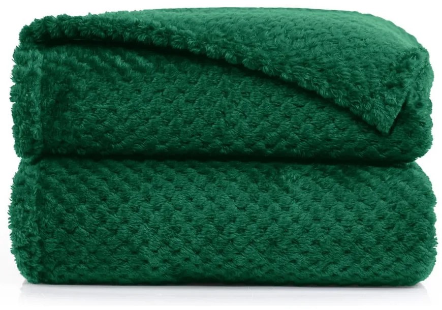 Coperta in microfibra verde scuro, 220 x 240 cm Henry - DecoKing