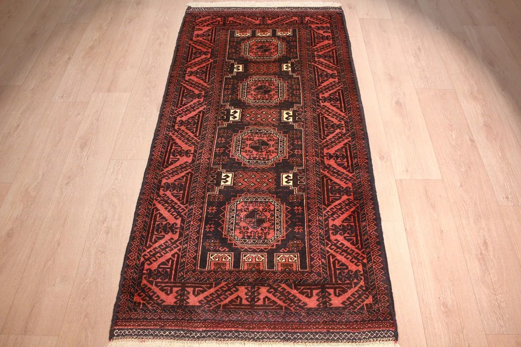 Beluch Tappeto 90 x 200 (Iran) Annodato A Mano