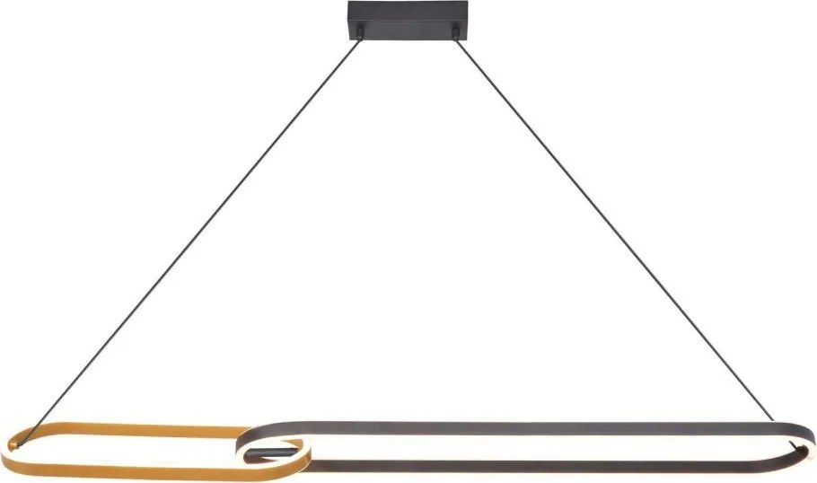 Zuma Line P241145502A - Lampadario LED a sospensione su cavo RAVON 2xLED/40W/230V nero/oro