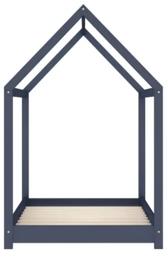 Giroletto per Bambini Grigio in Legno Massello di Pino 80x160cm