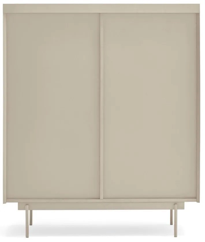 Cassettiera alta beige/naturale in rovere 100x45 cm Otto - Teulat