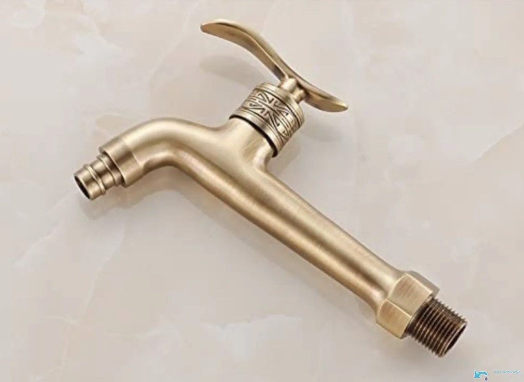 Rubinetto da bagno a parete EYN CW1347 per acqua fredda in più finiture, tra cui ottone anticato e marrone dorato