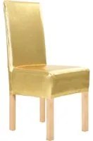 Coprisedia 6 pz in Elasticizzato Oro 133558