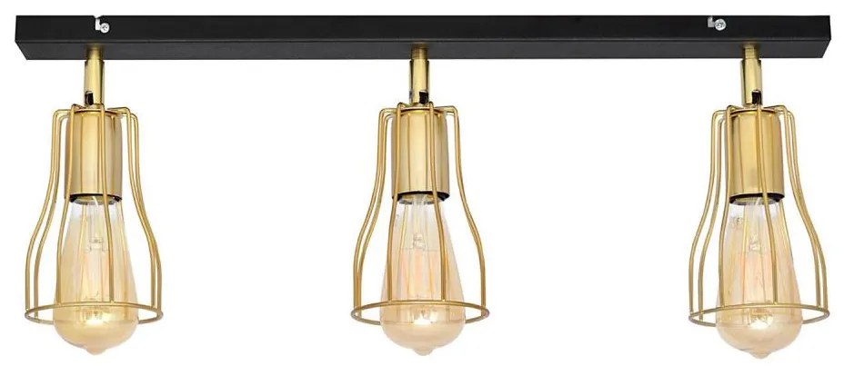 Faretto TUBE 3xE27/15W/230V oro/nero