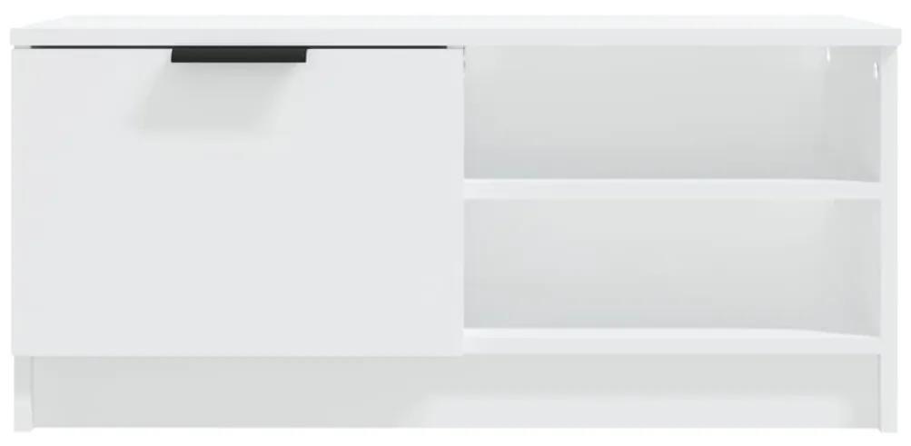 Mobile porta tv bianco 80x35x36,5 cm in legno multistrato