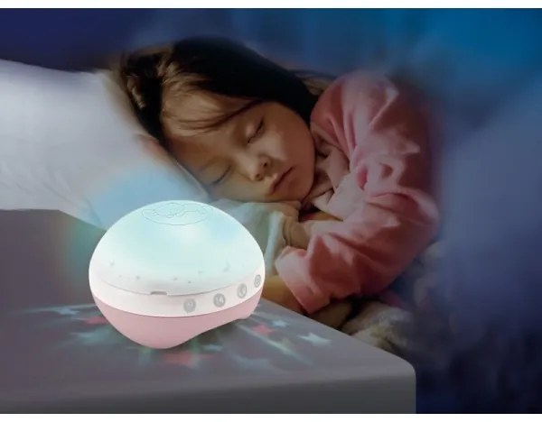 Infantino - Culla mobile con melodia e proiettore 3in1 3xAAA rosa