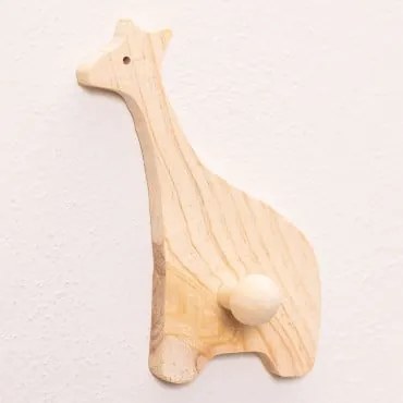 Appendiabiti Da Parete In Legno Jiraf Kids Legno Naturale - Sklum