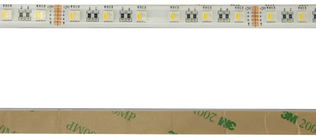 Striscia LED Professional - RGBW Natural White  - IP67 - 18W/m - 5m - 24V Colore RGBW