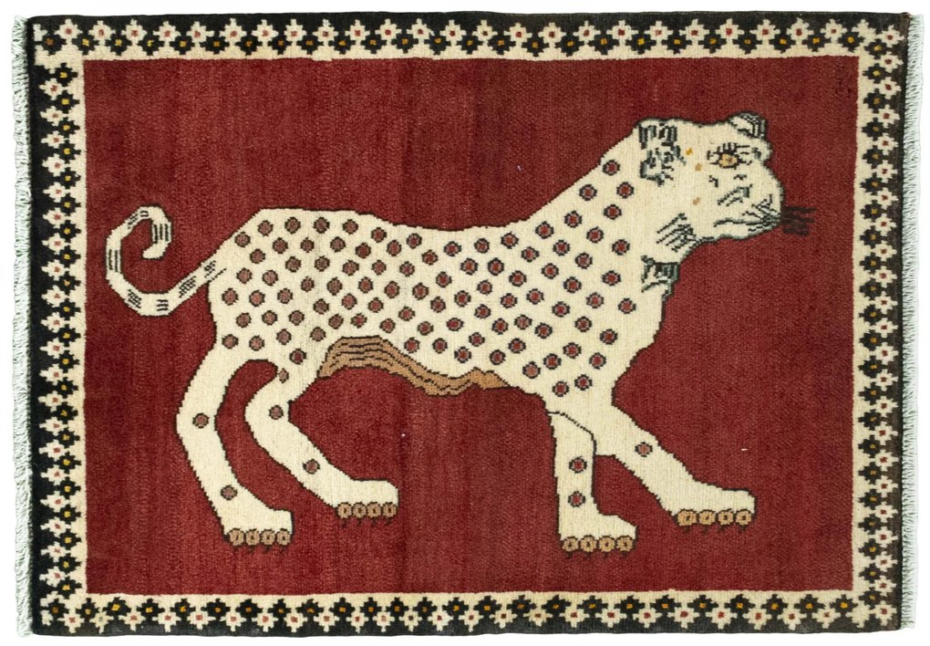 Gabbeh Tappeto persiano 120x90 Rosso (Iran) Annodato A Mano