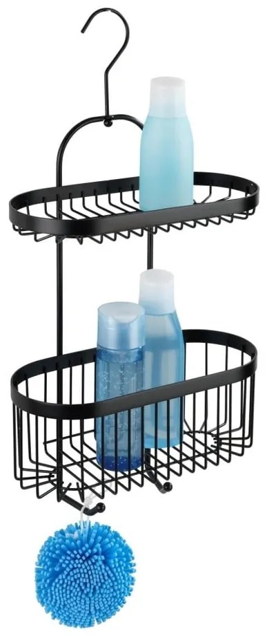 Cestino nero da appendere a 2 livelli Classic Plus - Wenko