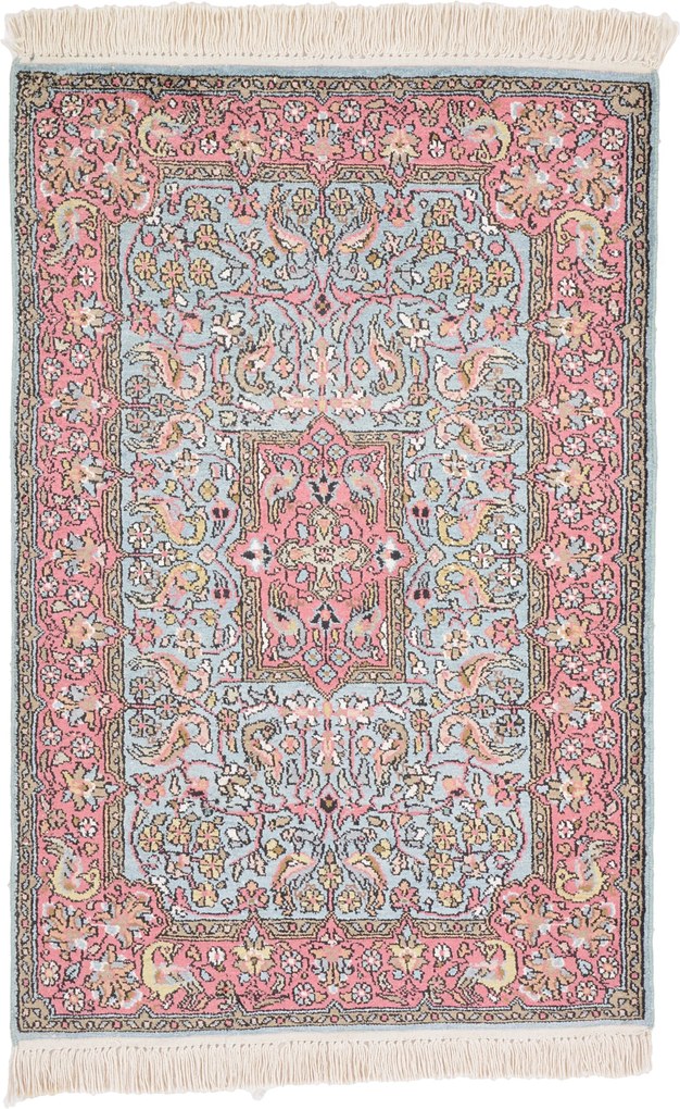 Cashmere Silk Tappeto orientale 90x60 (Indian) Annodato A Mano