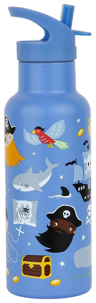 A Little Lovely Company - borraccia in acciaio inox, 500 ml - pirati