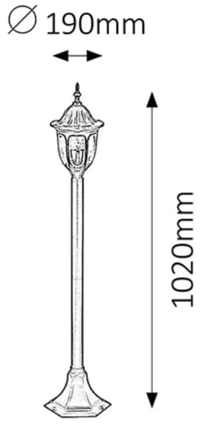 Rabalux 8345 - Lampada da esterno MILANO 1xE27/60W/230V
