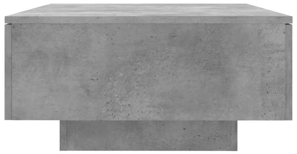 Tavolino da Salotto Grigio Cemento 90x60x31cm Legno Multistrato
