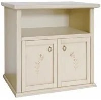 Porta tv 2 ante legno shabby avorio patinato 84x40x80 - Mobili 2G