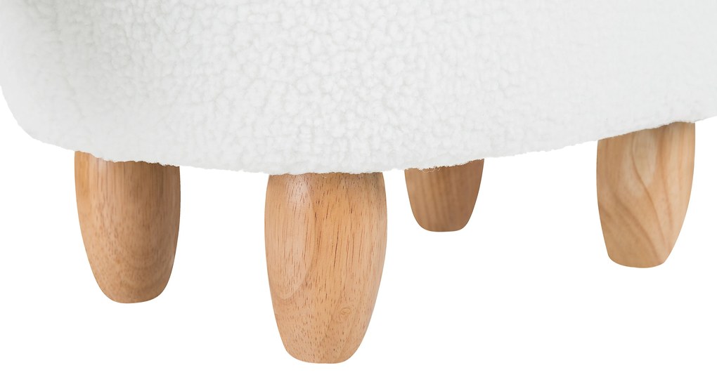 Pouf di tessuto bianco UNICORN Beliani