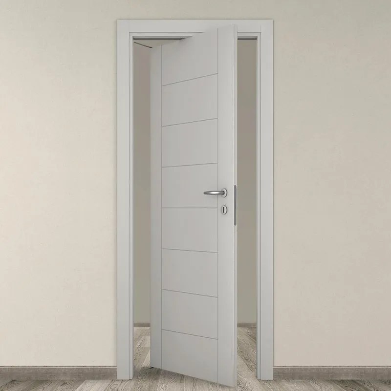 Porta tamburata rototraslante Chamberi grigio L 70 x H 210 cm sinistra