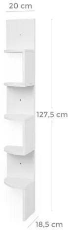 Mensola angolare da parete SNAKE bianca