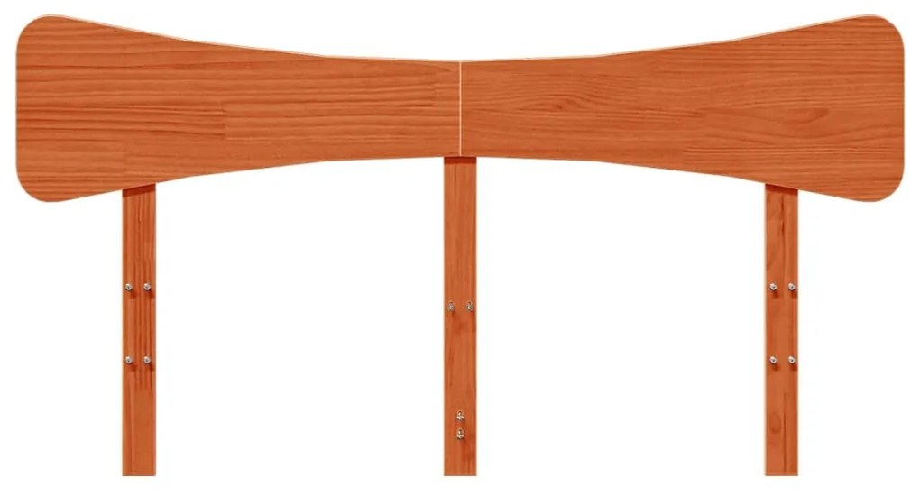 Testiera marrone cera 150 cm in legno massello di pino