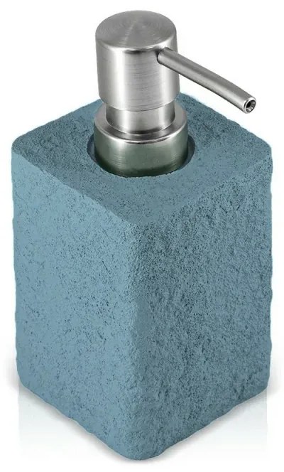 Accessori bagno in set da 3 pezzi in resina turchese cobalto effetto pietra