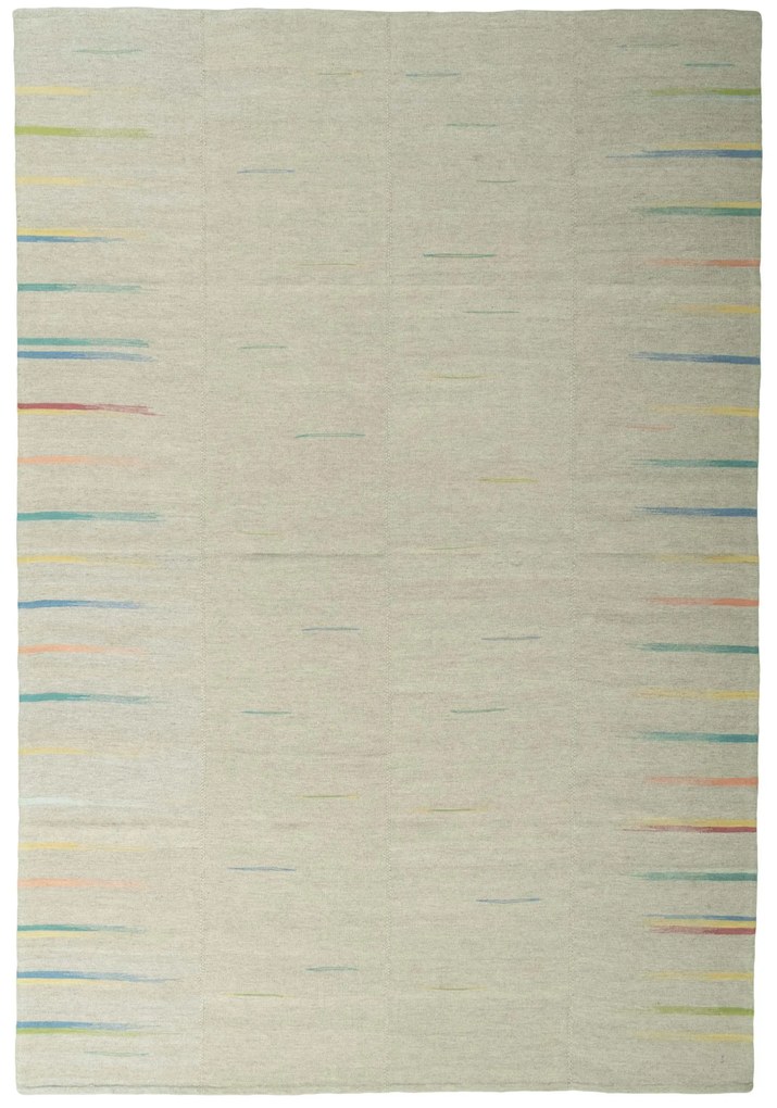 Kilim Tappeto 220x320 Nero (Iran) Tessuto A Mano