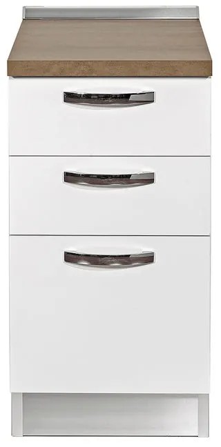Base Luna kit cassetto e cestone da montare bianco L 45 x H 88 x P 60 cm