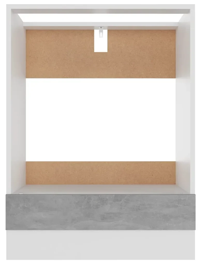 Armadio per forno grigio cemento 60x46x81,5 cm in truciolato