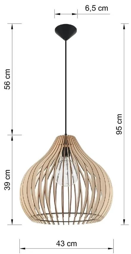 Apparecchio a sospensione beige Pantilla - Sollux