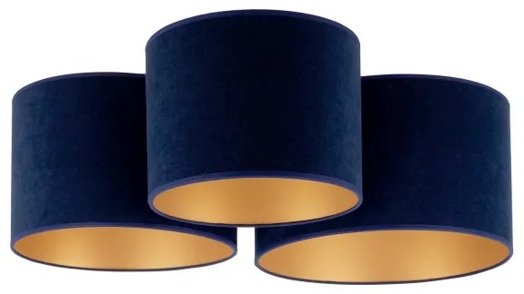 Duolla - Plafoniera ROLLER TRIO 3xE27/60W/230V blu