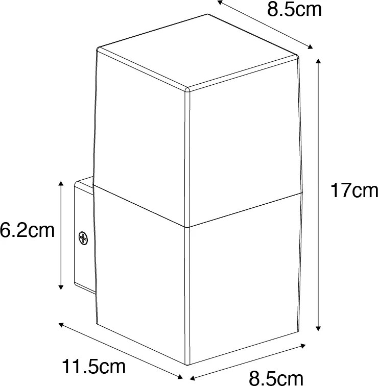 Lampada da parete per esterni moderna grigia IP44 - Denmark