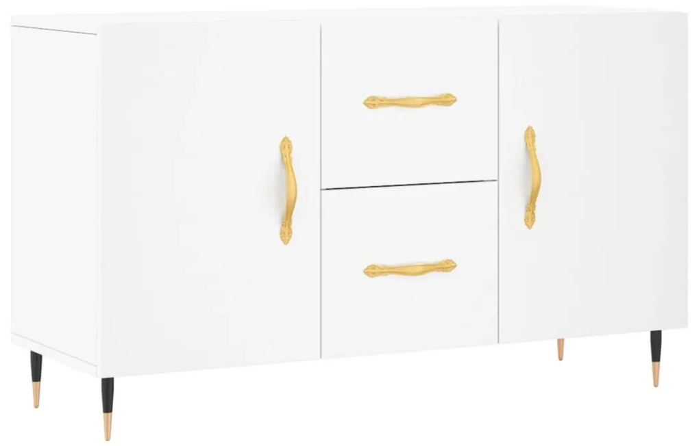 Credenza bianca 100x36x60 cm in legno multistrato