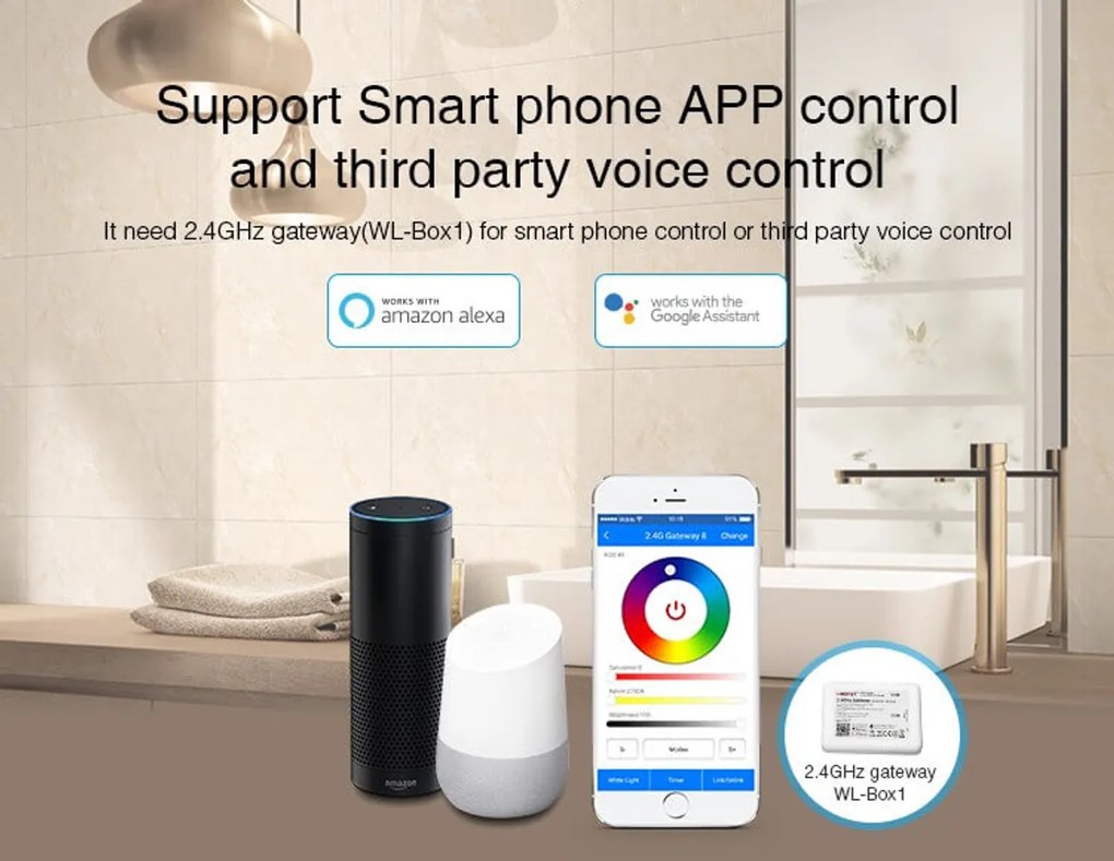 Faretto LED GU10 6W RGB+CCT Dimmerabile Sincronizzazione Automatica Colore RGB+CCT