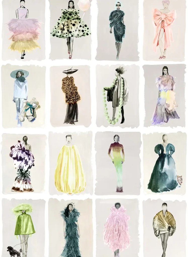 Cole & Son Carta da parati Couture Carousel - Pastel Pearl