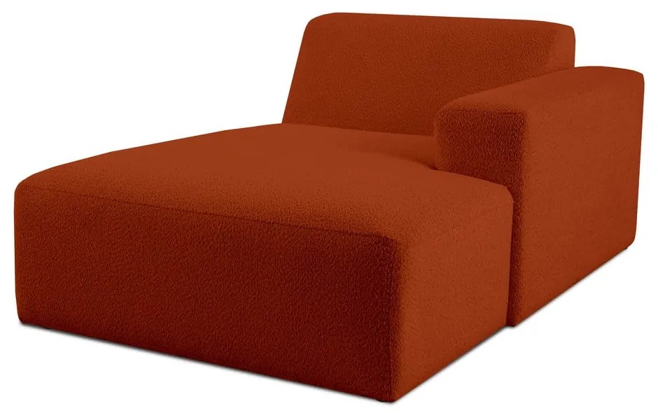 Modulo divano in tessuto bouclé color mattone (angolo destro) Roxy - Scandic