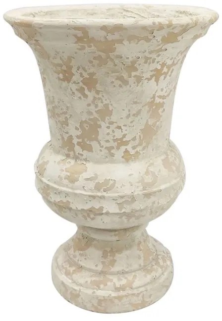 Decorazione COPPA FIBRA CEMENTO BIANCA ANTICA D29H41 in cemento  H