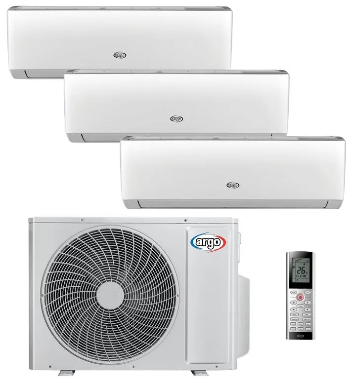 Condizionatore a muro multisplit ARGO ARGO TRIAL 21 DCI R32 9 + 9 + 12 21000 BTU 6.5 KW classe raffreddamento A++ classe riscaldamento A+