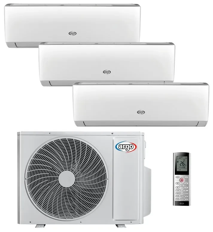 Condizionatore a muro multisplit inverter ARGO ARGO TRIAL 21 DCI R32 9 + 9 + 12 21000 BTU classe raffreddamento A++, classe di riscaldamento A+, bianco