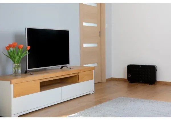 Sencor - Riscaldatore elettrico a convettore 750/1250/2000W/230V termostato IP24 nero