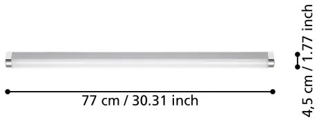 Eglo 99778- Illuminazione a LED per specchi da bagno TRAGACETE LED/18,5W/230V IP44 77 cm