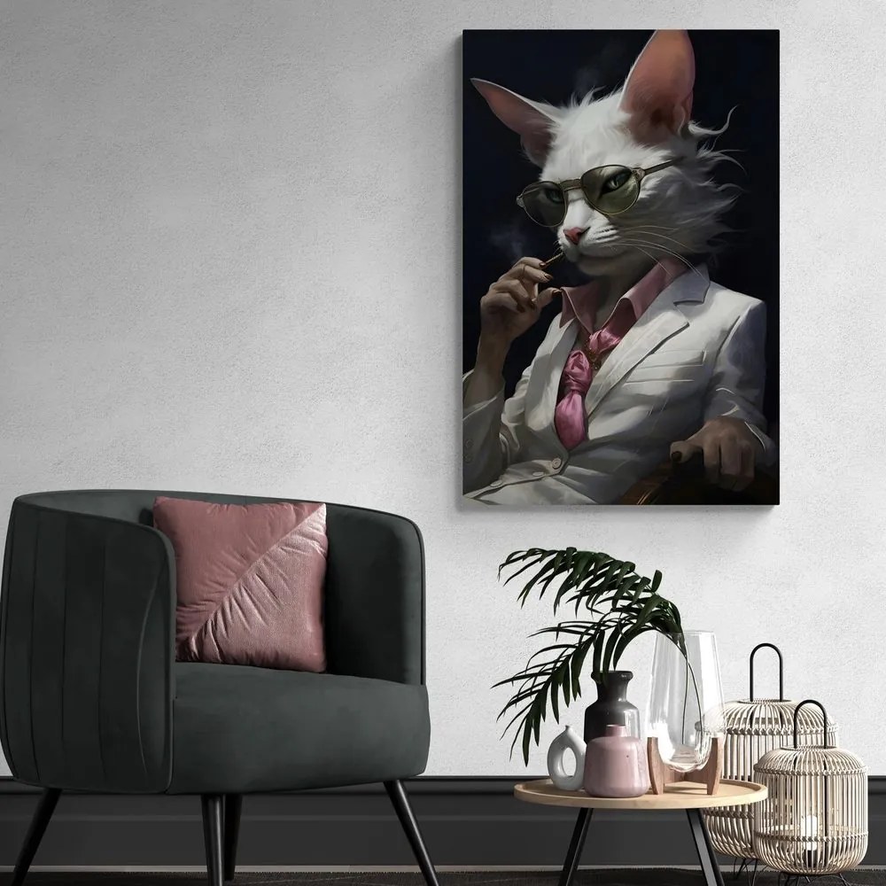 Quadro su tela – Gangster animale gatto