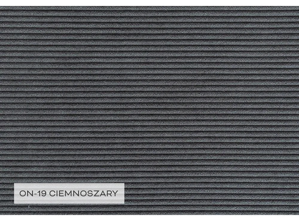 Divano letto in velluto a coste grigio scuro (angolo sinistro) Lofty Lilly - Miuform