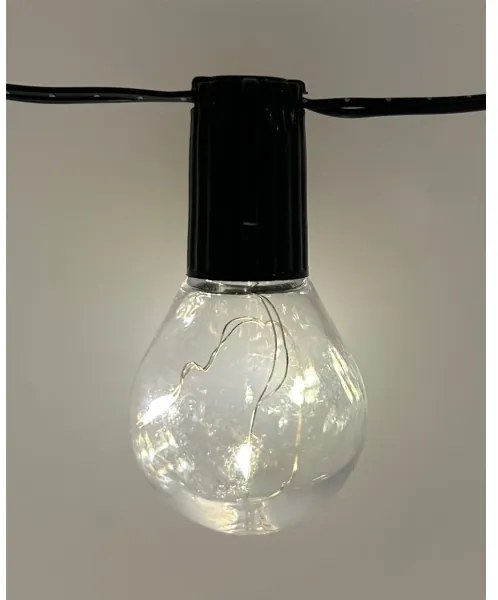 Catena decorativa LED per esterni 20xLED/0,075W/230V 5,8 m IP44 nera