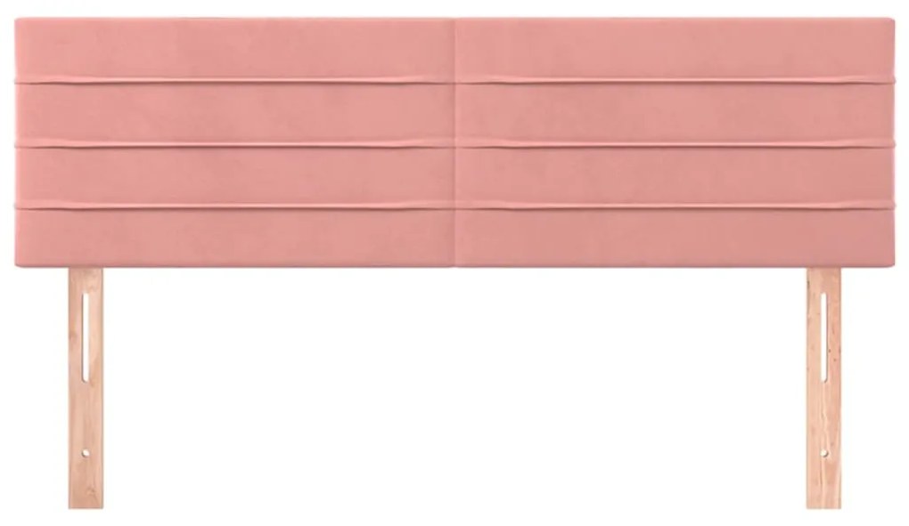 Testiere 2 pz rosa 72x5x78/88 cm in velluto